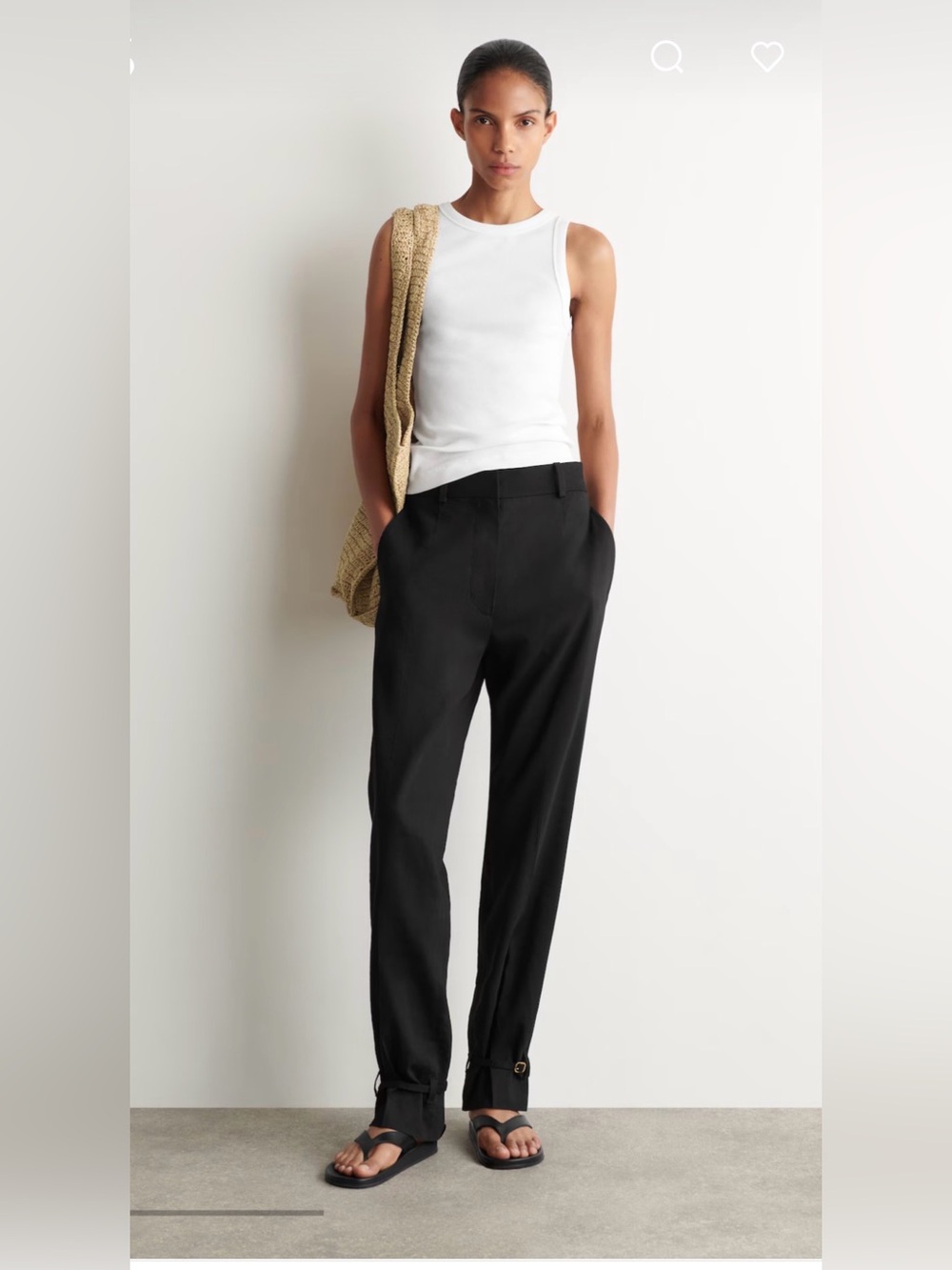 NWT COS LINEN STRAIGHT-LEG PANTS